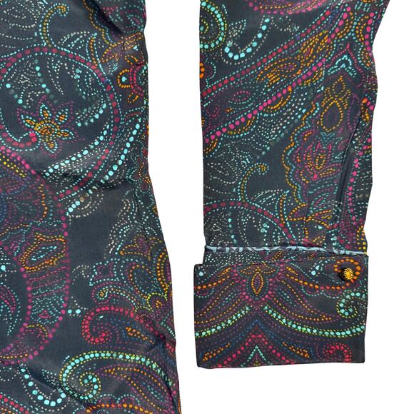NWT Robert Graham Gabriela Silk-Blend Shirt Women’s Medium Multi WR22111 - Picture 6 of 15
